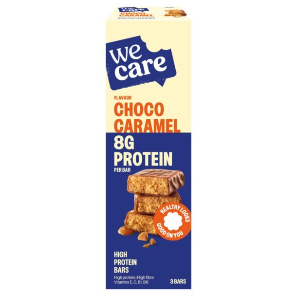 Wecare High protein bars choco caramel (81 Gram)