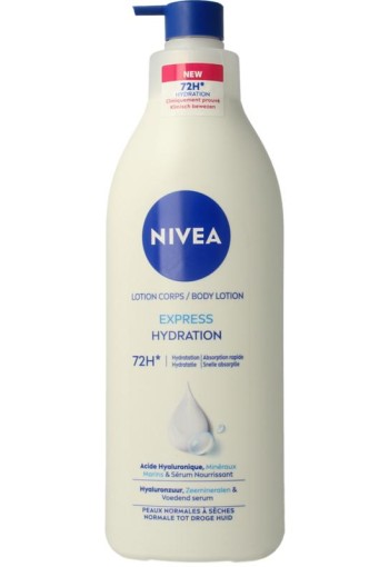 Nivea Express bodylotion met pomp (400 Milliliter)