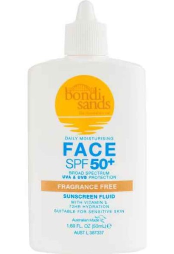 Bondi Sands Sunscreen Face Fluid SPF50+ Fragrance Free 50 ML