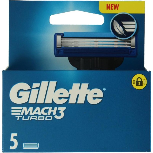 Gillette Mach3 turbo mesjes (5 Stuks)