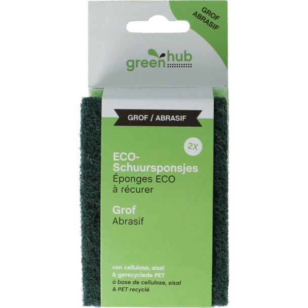 Greenhub Schuursponsjes grof eco (2 Stuks)