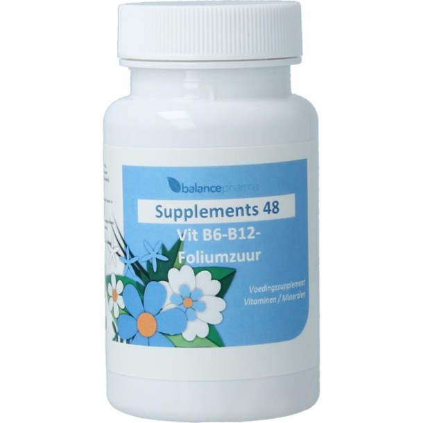 Supplements Vitamine B6-B12-foliumzuur (60 Vegetarische capsules)