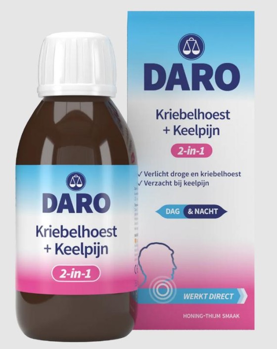 Daro 2 in 1 Kriebelhoest en keelpijn (150 Milliliter)