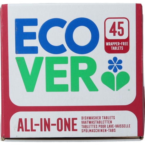 Ecover Vaatwasmachine tabletten all in 1 (45 Tabletten)