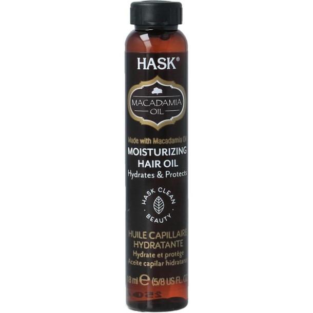Hask Macadamia oil moisturising shine oil (18 Milliliter)