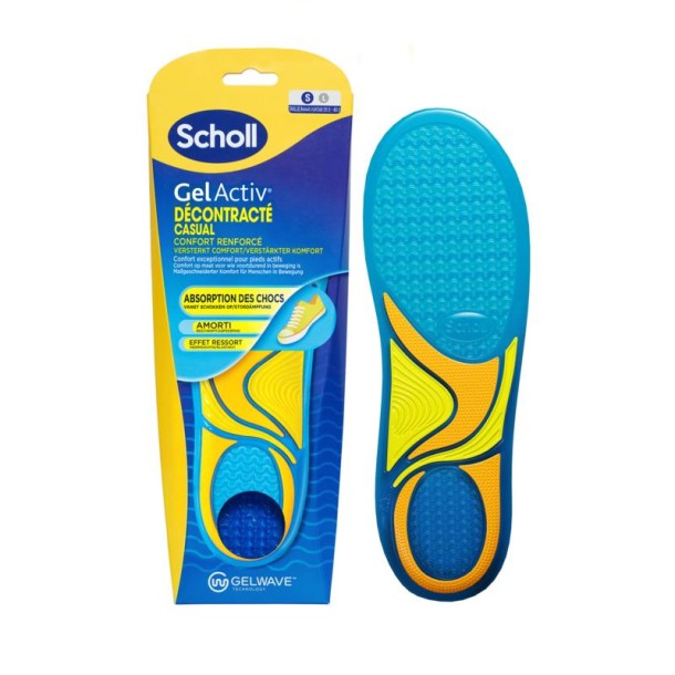 Scholl Casual gel activ inlegzolen maat S 35.5-40.5 (1 Paar)