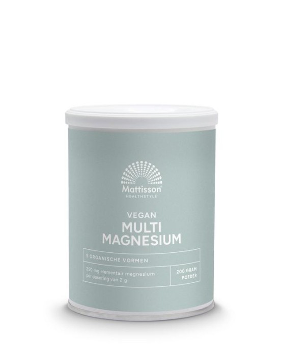Mattisson Multi magnesium poeder vegan (200 Gram)