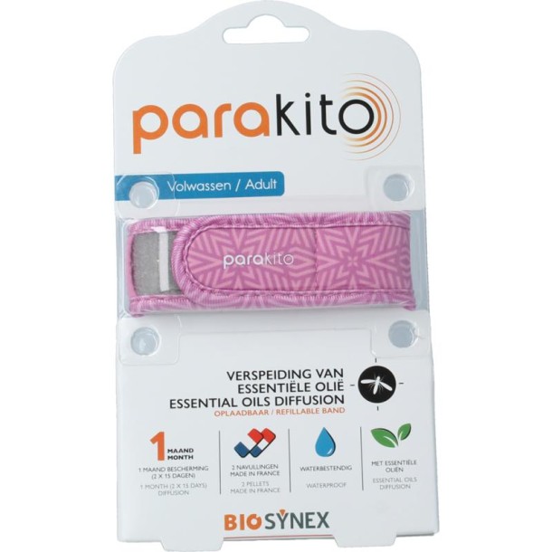 Parakito Anti mug armband volwassenen violet (1 Stuks)