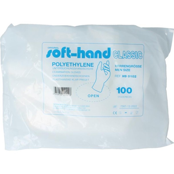 Softhand Onderzoekhandschoen poly heren (100 Stuks)