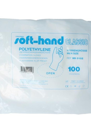 Softhand Onderzoekhandschoen poly heren (100 Stuks)