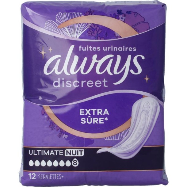 Always Discreet verband ultimate night (12 Stuks)