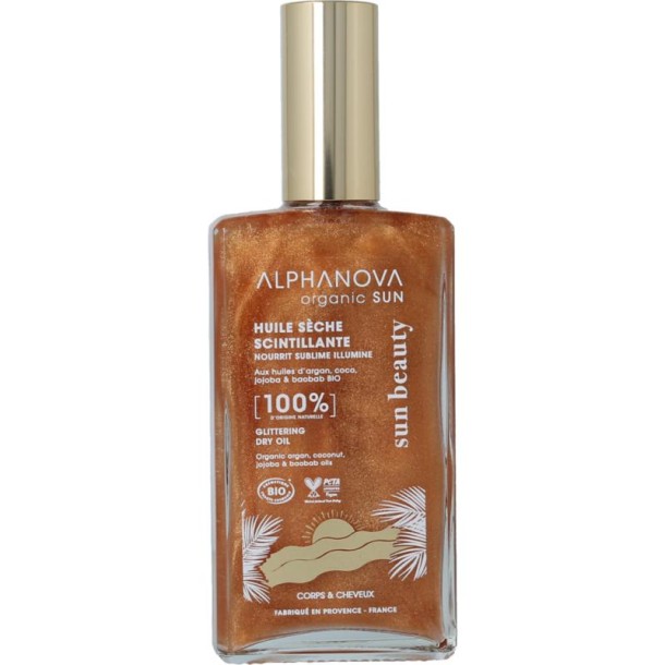 Alphanova Sun Sun glittering dry oil bio (100 Milliliter)