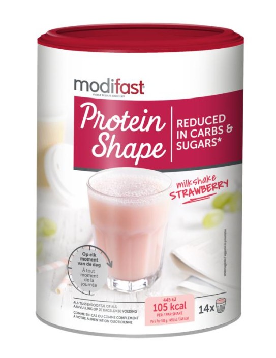 Modifast Protein shape milkshake strawberry (420 Gram)