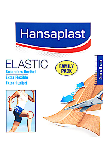 Hansaplast Elastic Extra Flexibele Pleisters Family Pack 5 M x 6 CM