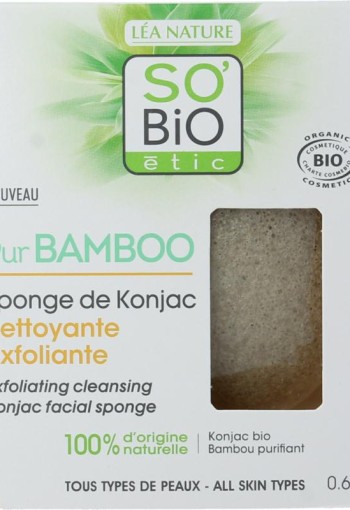 So Bio Etic Bamboo konjac sponge (1 Stuks)