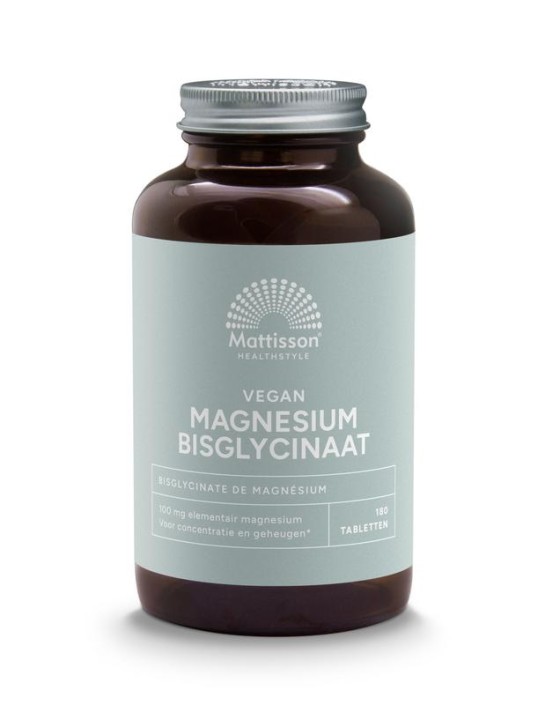 Mattisson Magnesium bisglycinaat 100mg taurine (180 Tabletten)