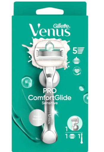 Gillette Venus Pro ComfortGlide Sensitive Scheersysteem 5 Blades + 1 Navulmesjes