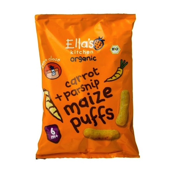 ELLA'S KITCHEN Organic 6M+ Carrot + Parsnip Maize Puffs