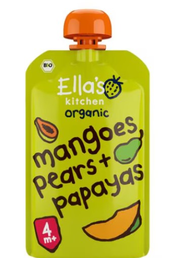 Ella's Kitchen Mango's Peren Papaya's Bio Knijpfruit 4+ Maanden 120 GR