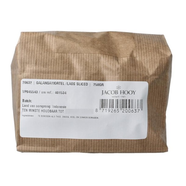 Jacob Hooy Galangawortel/laos gesneden (250 Gram)