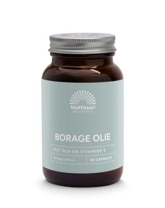 Mattisson Borage olie met vitamine E & GLA 1000mg (60 Capsules)
