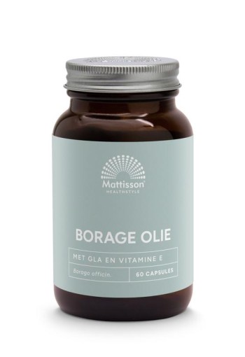 Mattisson Borage olie met vitamine E & GLA 1000mg (60 Capsules)
