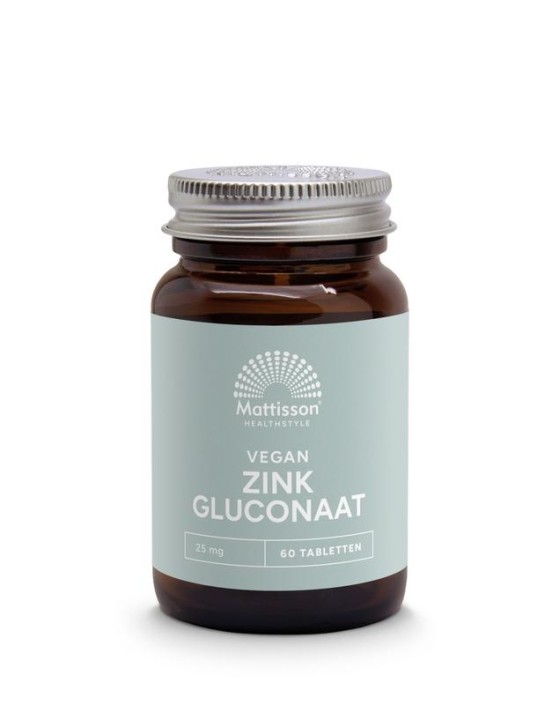 Mattisson Zink gluconaat 25mg (60 Tabletten)
