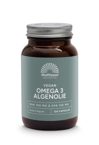 Mattisson Vegan omega 3 algenolie EPA 150mg&DHA 100mg (120 Capsules)