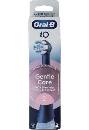 Oral B Opzetborstel IO gentle care zwart (2 Stuks)
