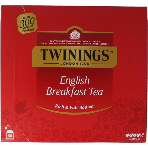 Twinings English breakfast envelop (50 Zakjes)