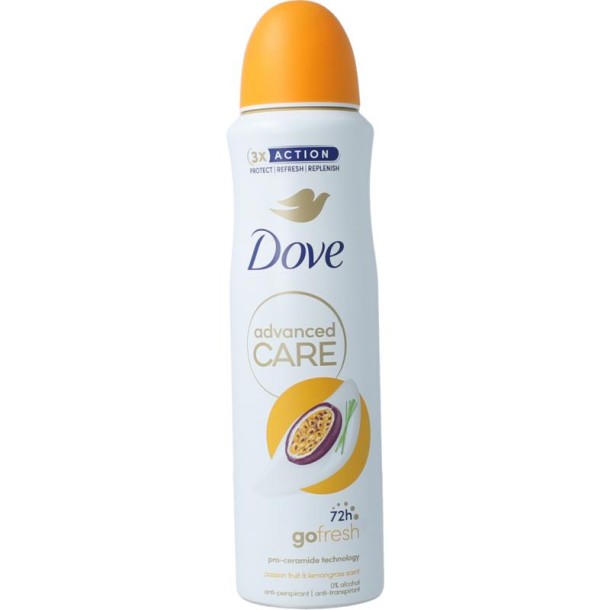 Dove Deodorant spray go fresh passievrucht & citroengr 150 Milliliter