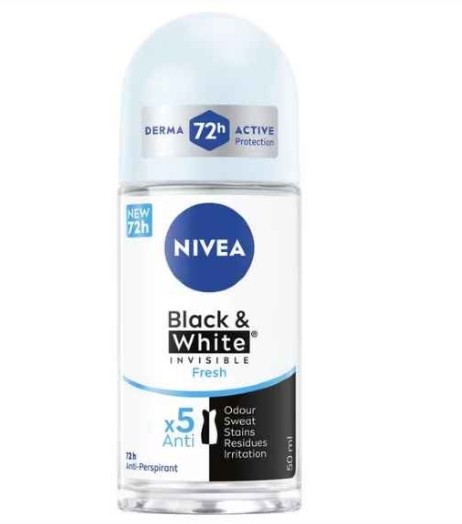 NIVEA Black & White Invisible Pure Deodorant Roller 50 ML