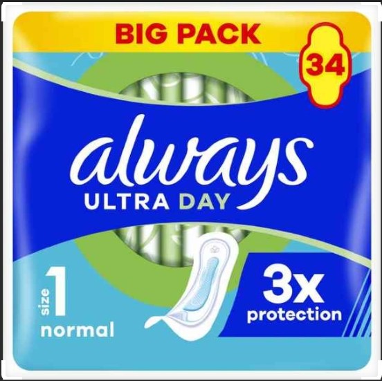 Always Ultra Maandverband Normal Zonder Vleugels 34 stuks