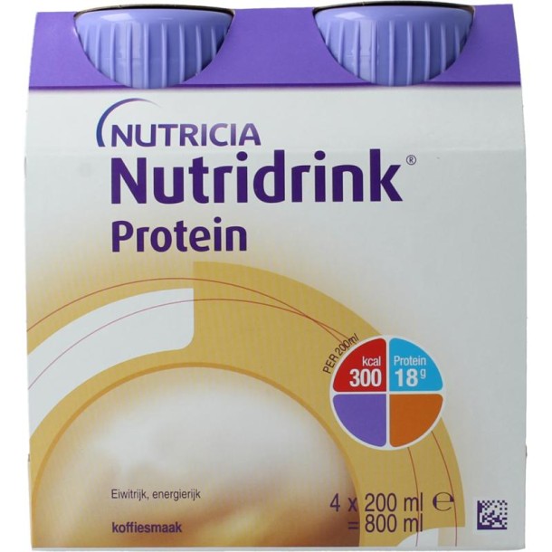 Nutridrink Protein koffie/mokka 200ml (4 Stuks)