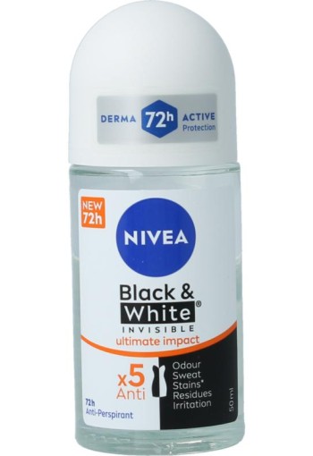 Nivea Deodorant roller black & white ultra impact (50 Milliliter)