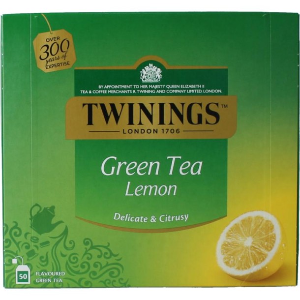Twinings Green lemon envelop (50 Zakjes)