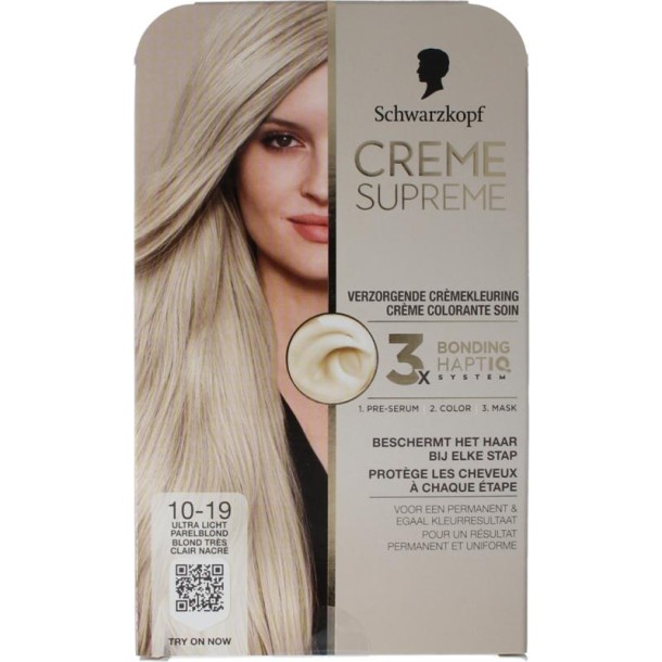 Schwarzkopf Creme supreme 10-19 licht blond (1 Stuks)