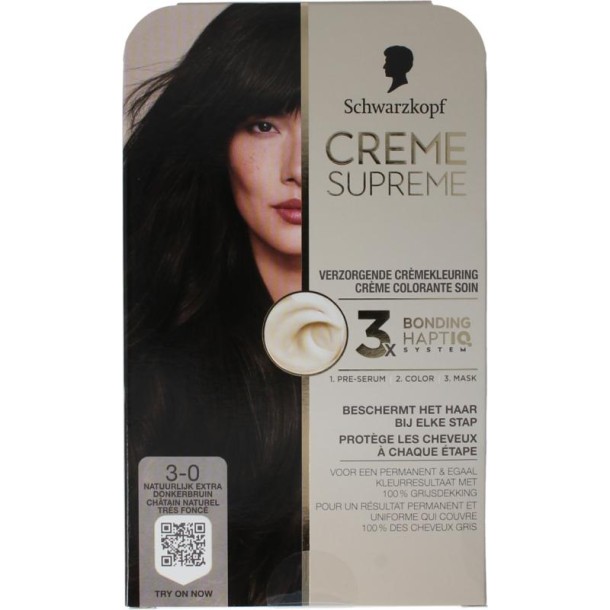 Schwarzkopf Creme supreme 3-0 donker bruin (1 Stuks)