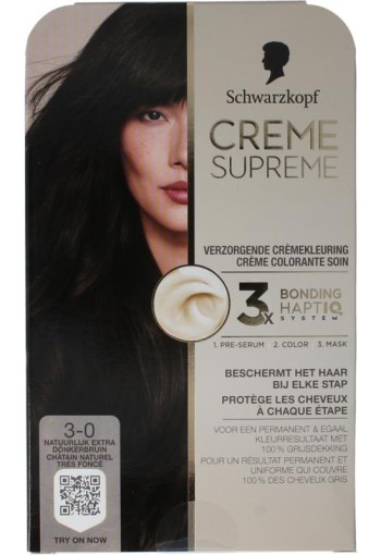 Schwarzkopf Creme supreme 3-0 donker bruin (1 Stuks)