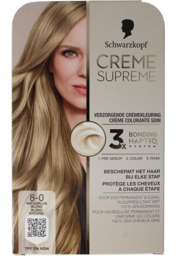Schwarzkopf Creme supreme 8-0 blond (1 Stuks)