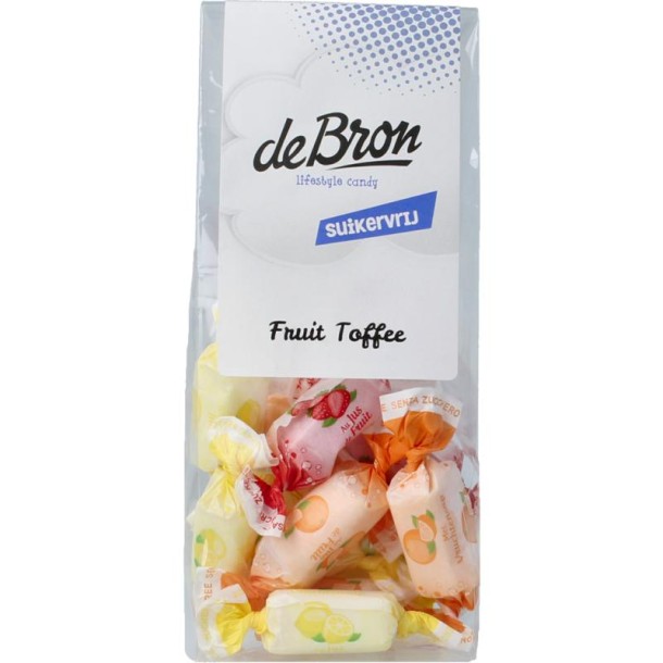 De Bron Fruit toffee suikervrij (70 Gram)