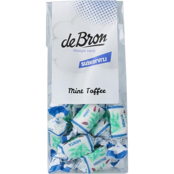 De Bron Mint toffee suikervrij (70 Gram)