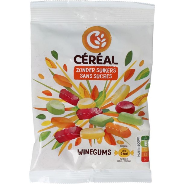 Cereal Winegums zonder suikers (100 Gram)
