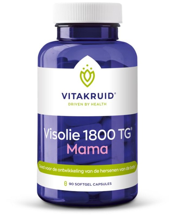 Vitakruid Visolie 1800 TG mama triglyceriden met D3 (90 Softgels)