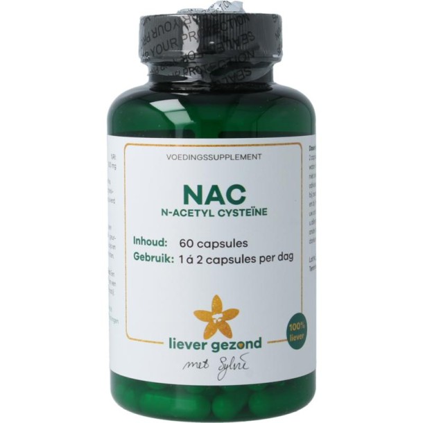 Liever Gezond NAC n-acetyl cysteine 600mg (60 Vegetarische capsules)