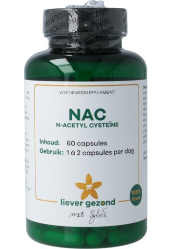 Liever Gezond NAC n-acetyl cysteine 600mg (60 Vegetarische capsules)