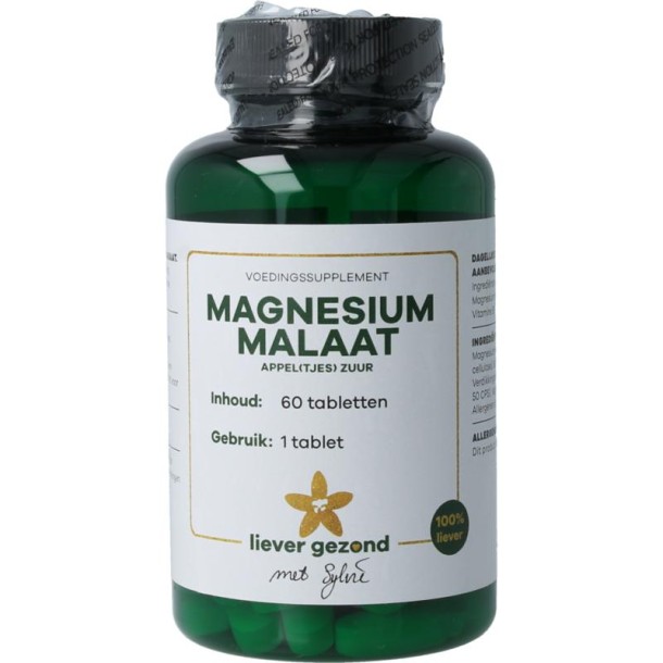 Liever Gezond Magnesium malaat appelzuur (60 Tabletten)