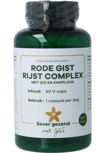 Liever Gezond Rode gist rijst complex Q10 (60 Vegetarische capsules)