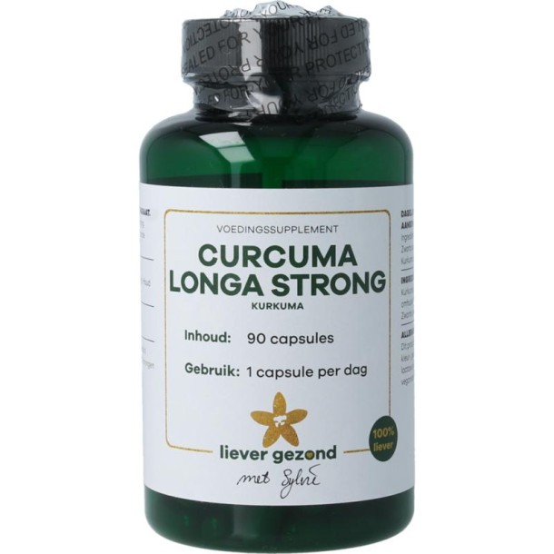 Liever Gezond Curcuma longa strong/ kurkuma (90 Vegetarische capsules)