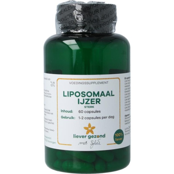 Liever Gezond Liposomaal ijzer sterk (60 Vegetarische capsules)